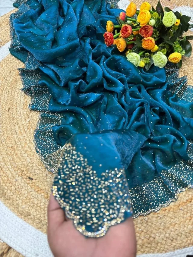 Space Silk - Jarkhan work - Blue Cerulean