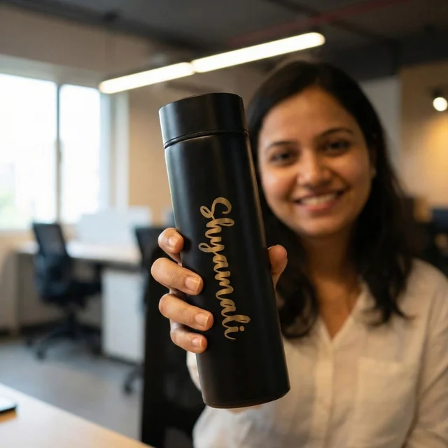 Personalized Smart Temperature Bottle (500ml) with engraved name
