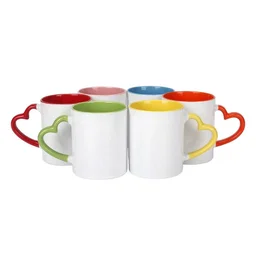 Personalised Colour photo Mug with - Heart Handle