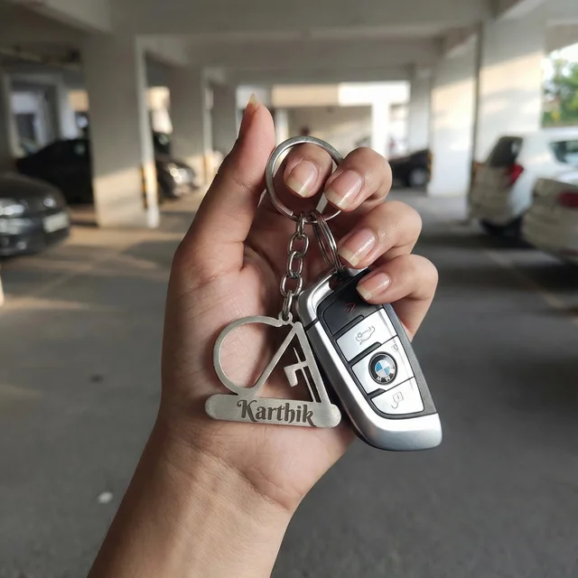 Personalised name metal Chartered accountant keychain