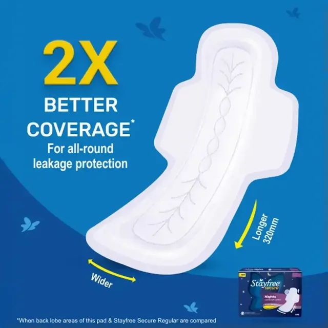 Stayfree Secure Nights XXL Sanitary Pads - 18 pcs