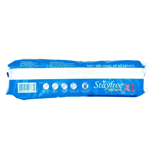 Stayfree Secure Sanitary Pads | XL | 6 pcs - 6 pcs