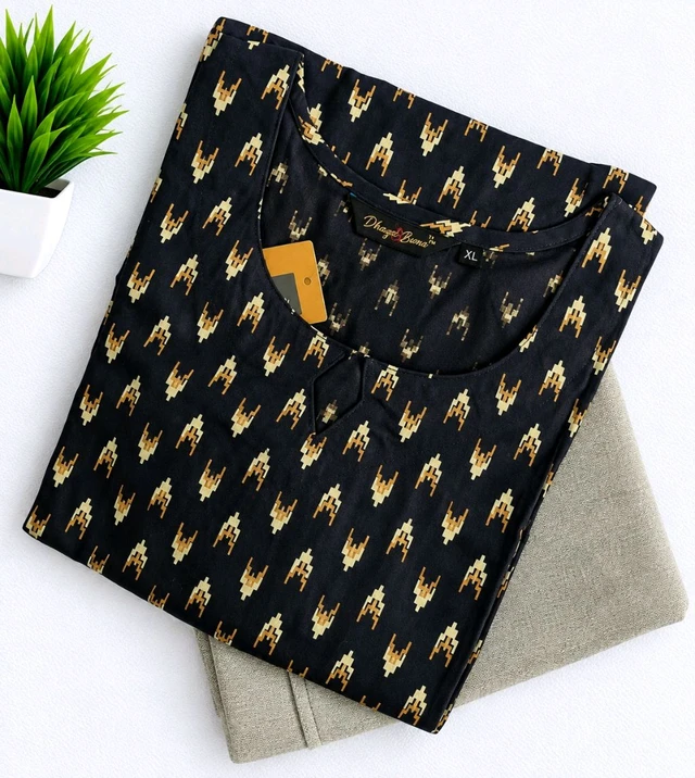 Dhaga Buna Kurti With Jeggings Combo