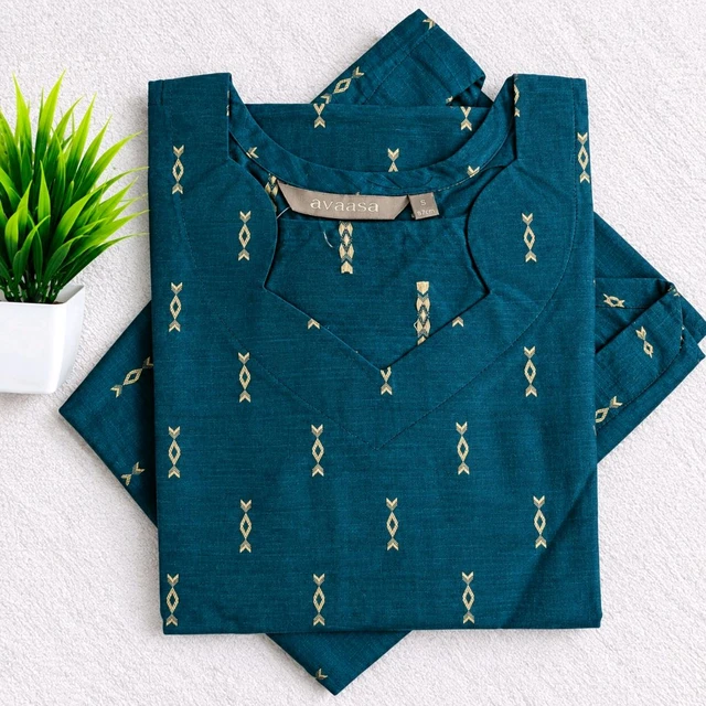 Raw Silk Side open Kurti