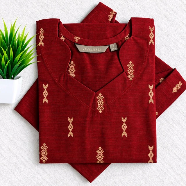 Raw Silk Side open Kurti