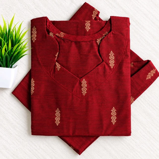 Raw Silk Side open Kurti