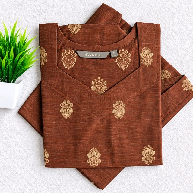 Raw Silk Side open Kurti