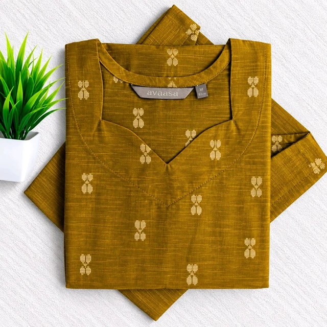 Raw Silk Side open Kurti