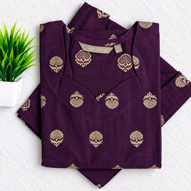 Raw Silk Side open Kurti