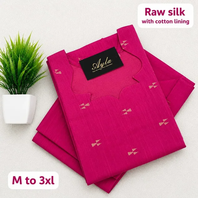 Raw Silk With Cotton Lining