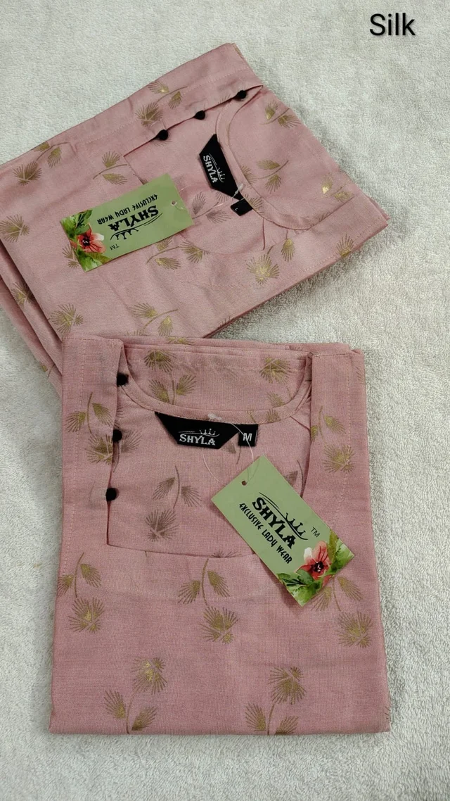 Premium Silk Kurti With Side Pocket