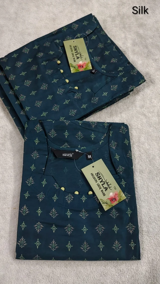 Premium Silk Kurti With Side Pocket