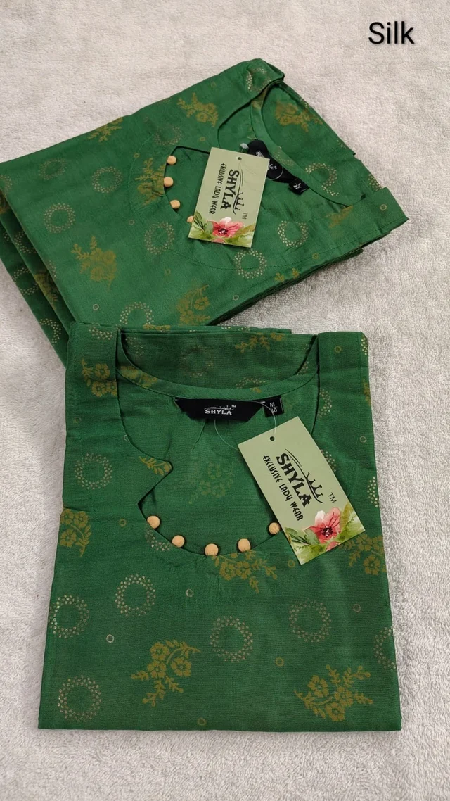 Premium Silk Kurti With Side Pocket