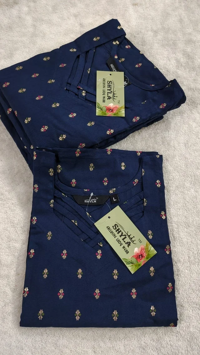 Premium Rayon Kurti With Side Pocket