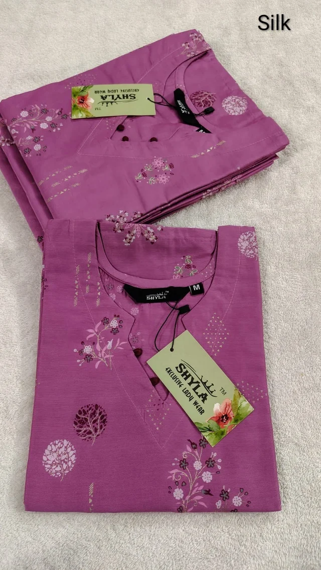 Premium Silk Kurti With Side Pocket