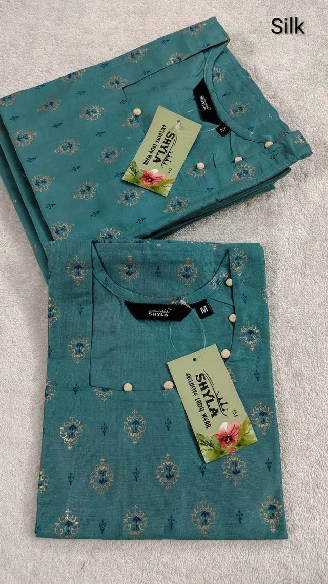 Premium Silk Kurti With Side Pocket