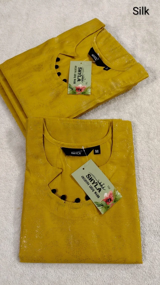 Premium Silk Kurti With Side Pocket