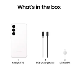 samsung Samsung Galaxy S25 FE 5G Smartphone with Galaxy AI (White, 8GB RAM, 512GB Storage), 12MP Front Camera, ProVisual Engine, Long Battery Life - samsung