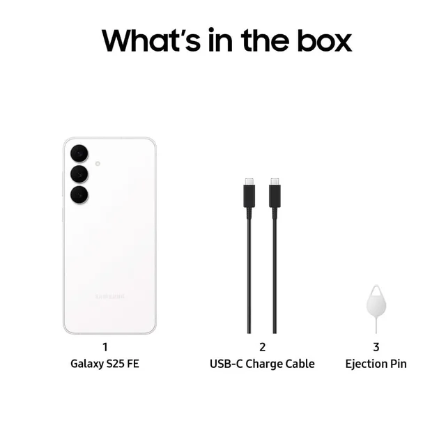 samsung Samsung Galaxy S25 FE 5G Smartphone with Galaxy AI (White, 8GB RAM, 512GB Storage), 12MP Front Camera, ProVisual Engine, Long Battery Life - samsung