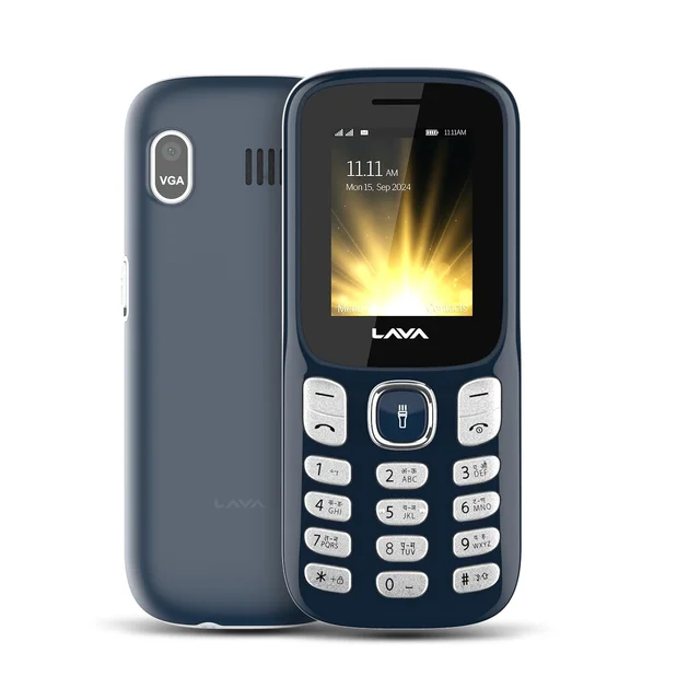 Lava A3 Torch Dual Sim Keypad Mobile Phone | 1750mAh Big Battery | Quad Strip Torch & Slide Button | 1.8" Large Display | Vibration Alert | 7 Language Support -