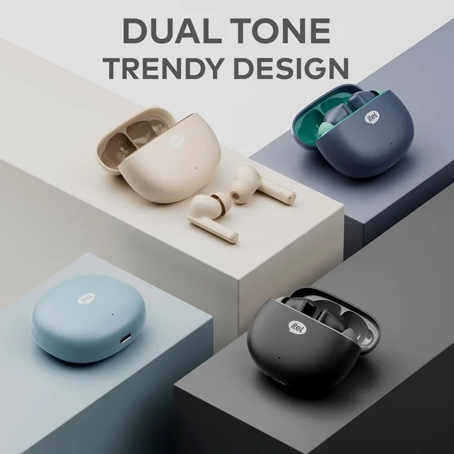 Itel Rhythm with 360° Deep Bass, 10mm Dynamic Driver, AI ENC for Clear Calls, 30H Playtime, Fast Charging, BT V5.3, IPX5 Water Resistance