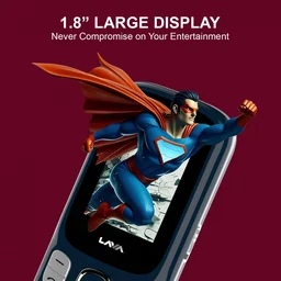 Lava A3 Torch Dual Sim Keypad Mobile Phone | 1750mAh Big Battery | Quad Strip Torch & Slide Button | 1.8" Large Display | Vibration Alert | 7 Language Support -