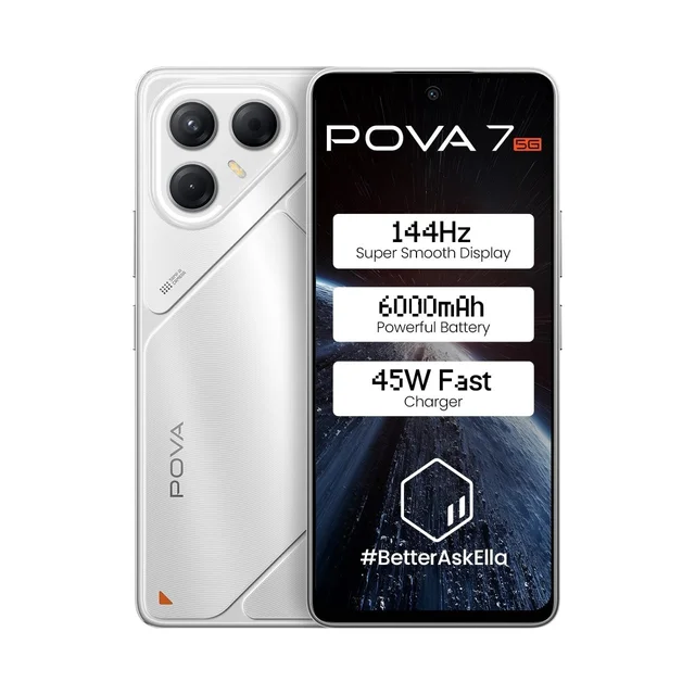 Pova 7 5G (Magic Silver, 8GB+128GB) with No Cost EMI/Additional Exchange Offers