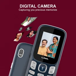 Lava A3 Torch Dual Sim Keypad Mobile Phone | 1750mAh Big Battery | Quad Strip Torch & Slide Button | 1.8" Large Display | Vibration Alert | 7 Language Support -