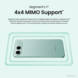 Tecno Spark GO 5G (Turquoise Green, 4GB+128GB) | Slimmest Smartphone with 6000mAh Battery | Ella AI with Indian Languages Support* | IP64 Dust and Water Resistant
