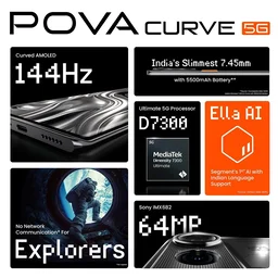 TECNO POVA Curve 5G (Geek Black, 8GB+128GB)