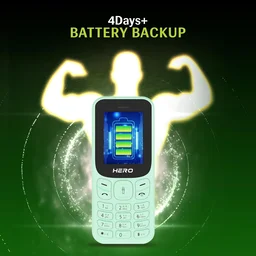Lava Hero Shakti 2025 Dual Sim Keypad Mobile Phone (with Vibration Alert) | 1.8" Display | Super Saving Battery Mode | Stylish Design | Number Talker | (Mint Green)