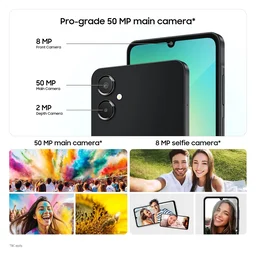SAMSUNG Samsung Galaxy A06 5G (Gray, 4GB RAM, 128GB Storage) | 50MP Dual Camera | 4 Gen OS Upgrades | IP54 Rating | Voice Focus
