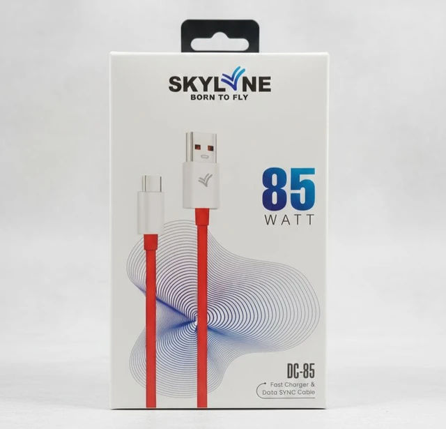 Time -C Skylne 85 Watt Fast Charger Data Cable - Type-C