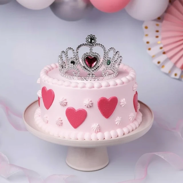 Princess Strawberry Flavour Crown Cake 