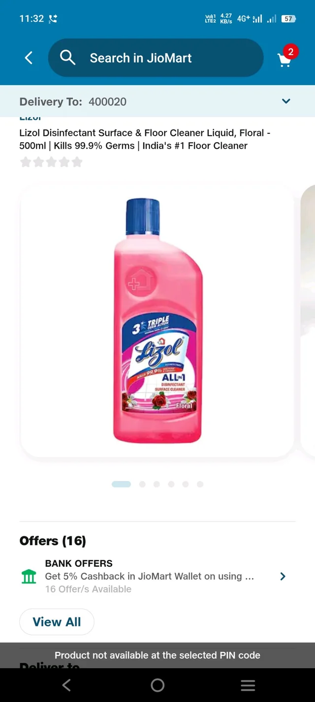 Lizol 200ml 48/- (Flora)