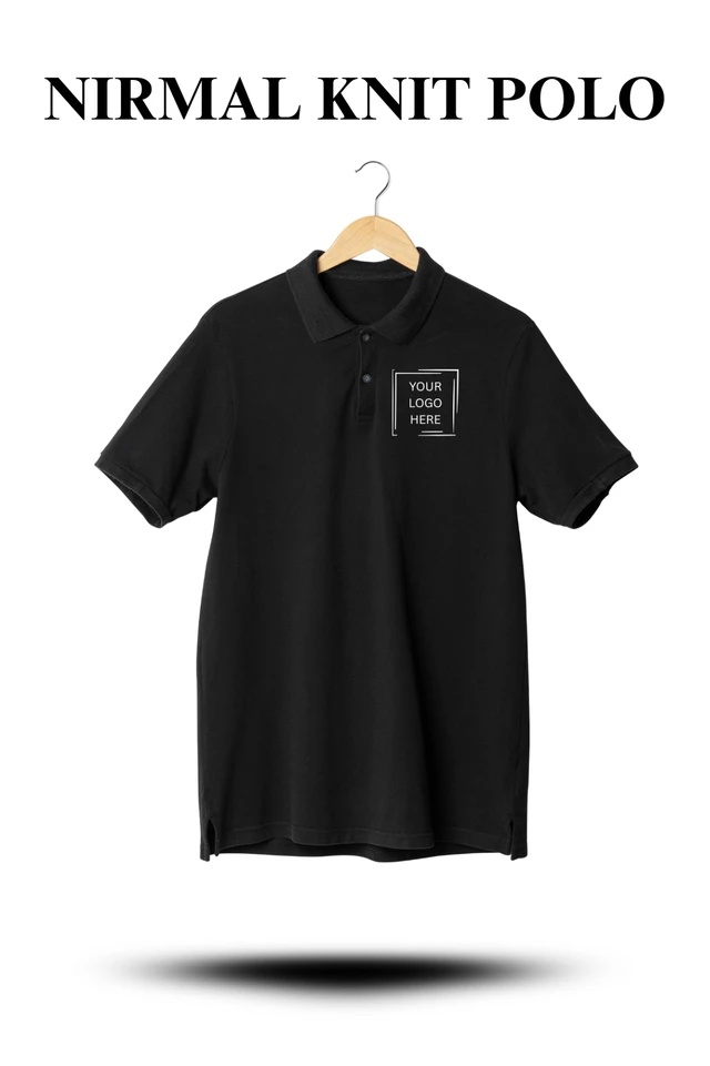 Polo T-shirts Nirmal Knit Blend Custom - L, Black