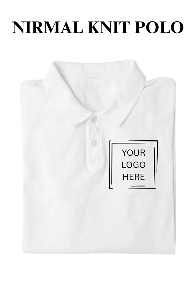 Polo T-shirt Nirmal Knit White Custom - M, White