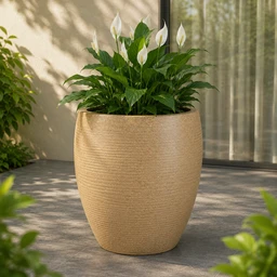 Vetro Vase | Trendy Roto Tall Planters - Marble Biege