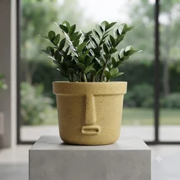 Heaven | Sculpted Premium RotoMould Planter - 16 Inches, Marble Biege