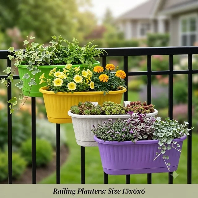 Railing Planters | Double Hook