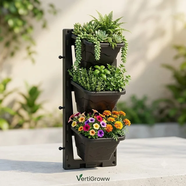 Vertical Gardening Frame | 3 Pot Holder