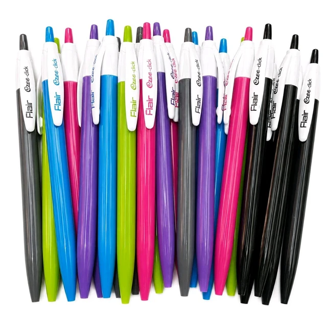Flair Ezee Click Blue 20 Pens & Black 6 Pens