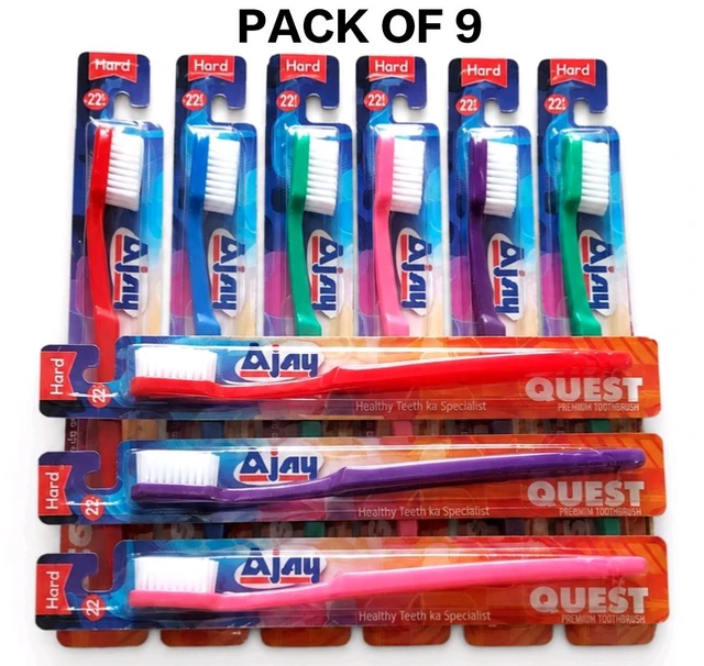 Ajay Hard Toothbrush (PACK OF 9)
