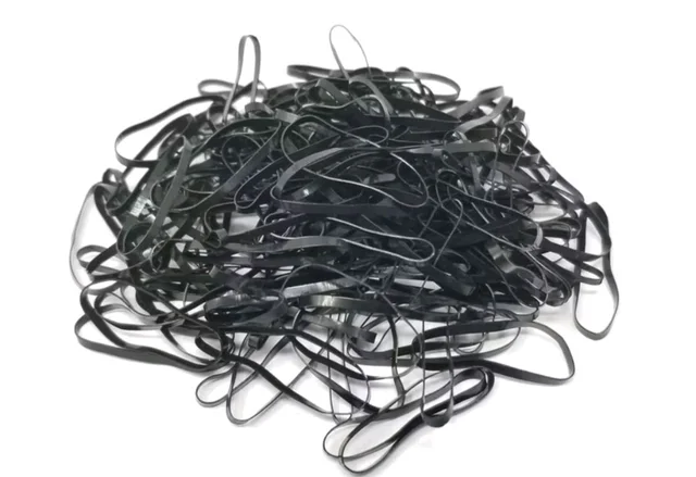 Disco Black Rubber 10pkt (For Hair)