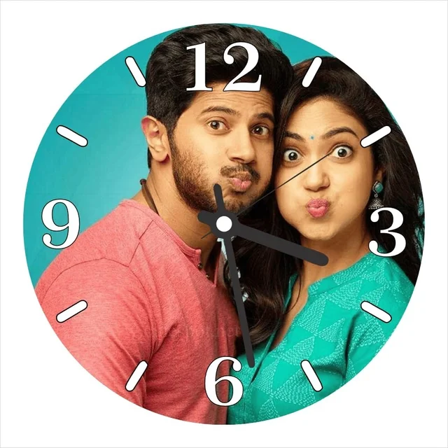 Personalized Round Wall Clock - Custom Photo Wall Clock for Couple, Family, Love, Collage| Customized Gift for Birthday, Anniversary, Wedding. for Room/Home/Kitchen/Bedroom/Office/School (Round) - 15x15 Inch