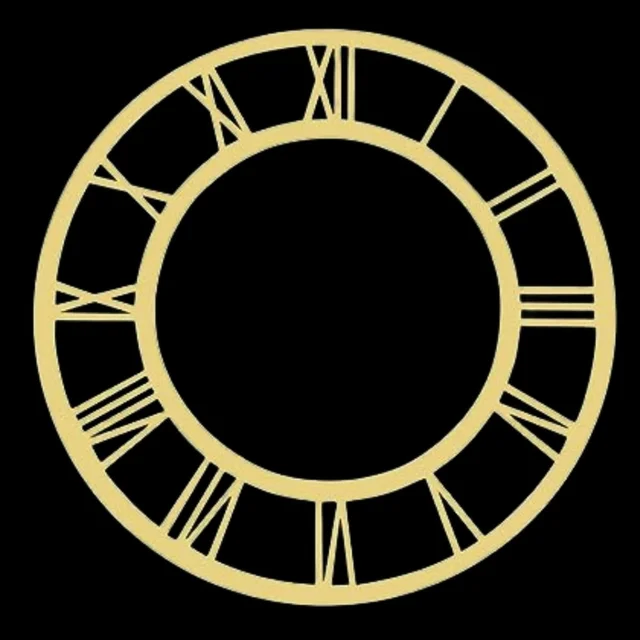 Golden Acrylic Clock Roman Ring
