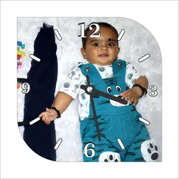 Custom Picture Clock with Multiple Patterns | Elegant Wall Décor | Ideal Gift for Family, Couples & Celebrations (Pattern 102) - 12x12 Inch