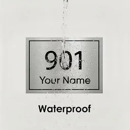 Personalized House Number Sign for Home & Office | Premium Brushed Finish | Modern, Weatherproof(Self-Adhesive) | 6x6 Inch - Silver