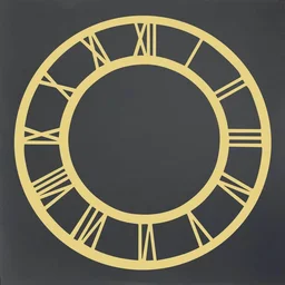 Golden Acrylic Clock Roman Ring - 5 inch