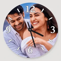 Personalized Round Wall Clock - Custom Photo Wall Clock for Couple, Family, Love, Collage| Customized Gift for Birthday, Anniversary, Wedding. for Room/Home/Kitchen/Bedroom/Office/School (Round) - 15x15 Inch